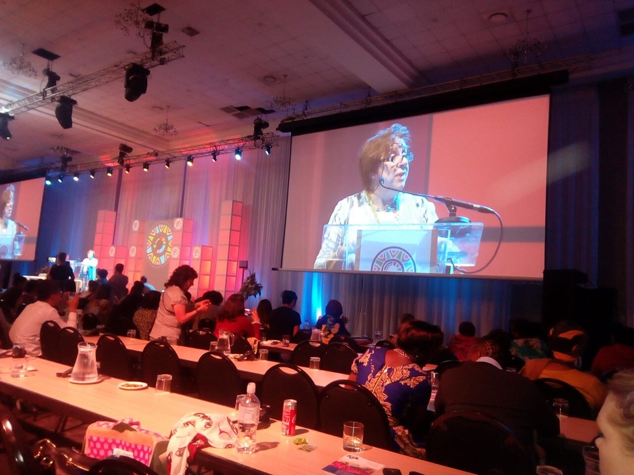 Mira Rizeq speaking at World YWCA Council