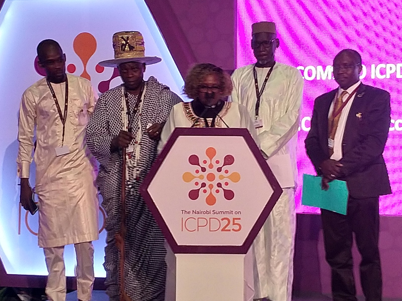 Rev Dr Mwaniki reads faith statement at ICPD25 Nairobi Summit