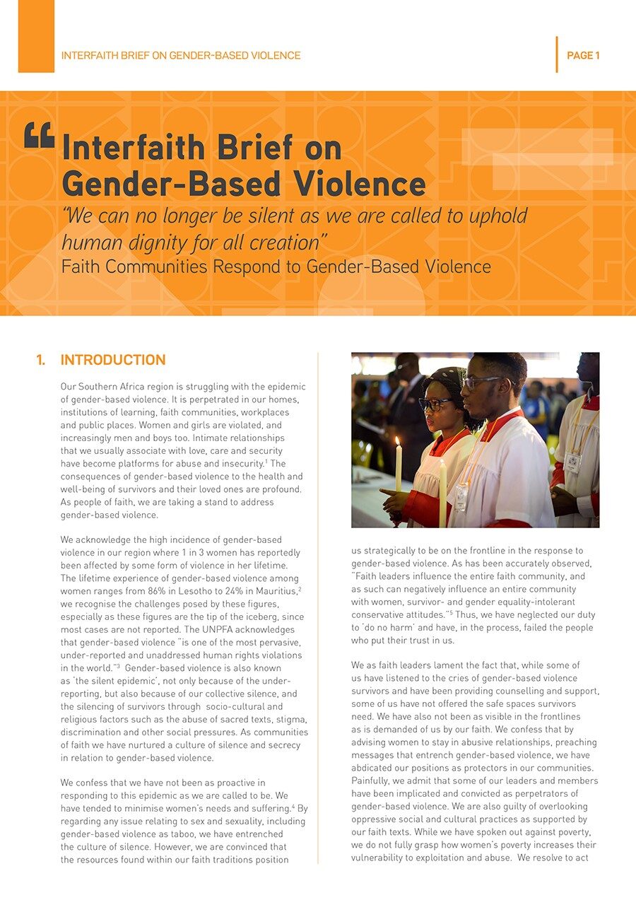 Interfaith Brief GBV