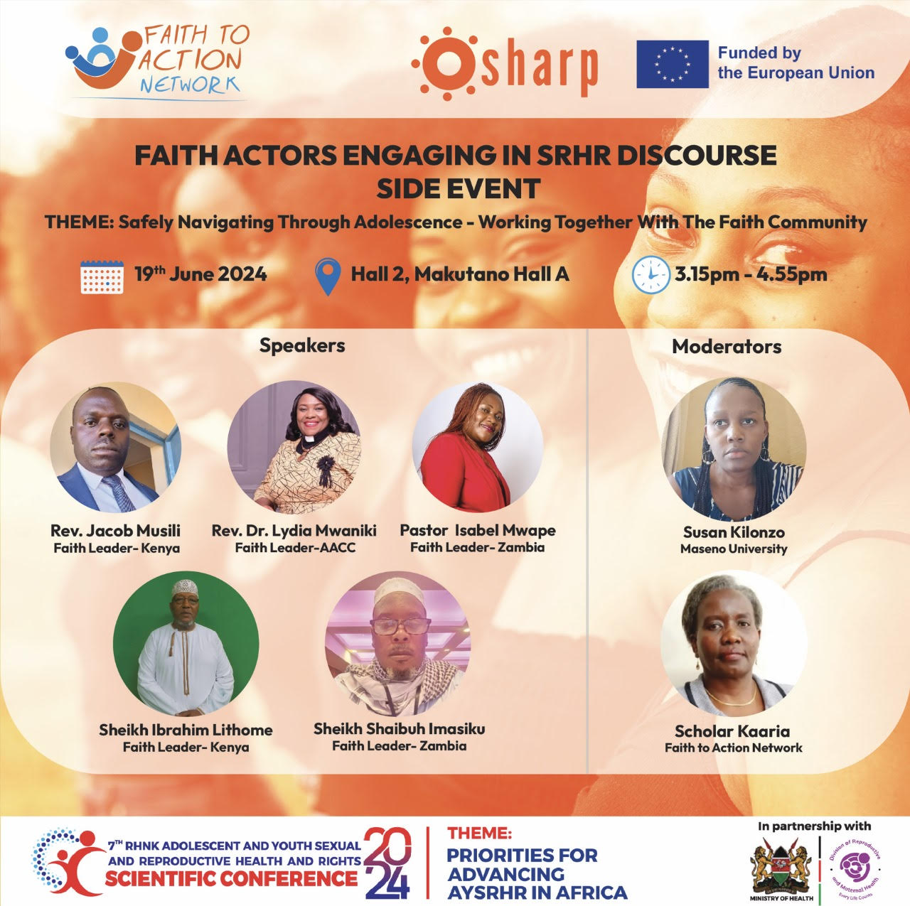Faith to Action Network Participates in the 7TH Scientific Conference on Adolescent, Youth, and Sexual Reproductive Health Rights in Africa.