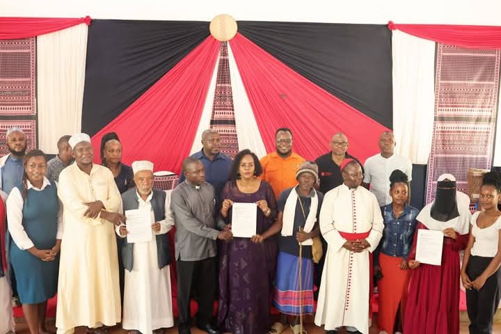 Dep Governor and Faith Leaders Holding Signed Declaration
